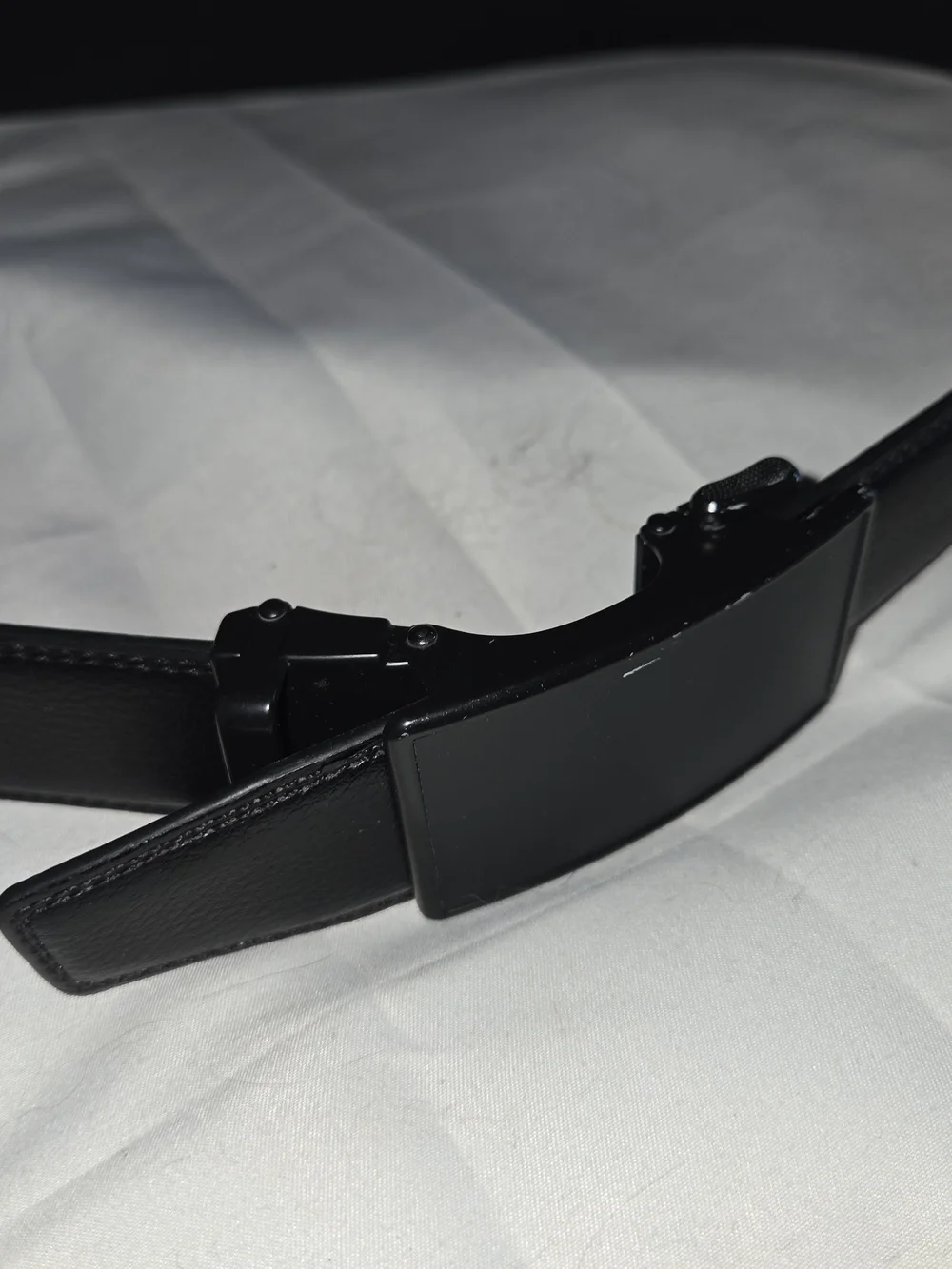 CR7 Cristiano Ronaldo Black Ratchet Belt Adjustable Track Belt Modern Buckle 42